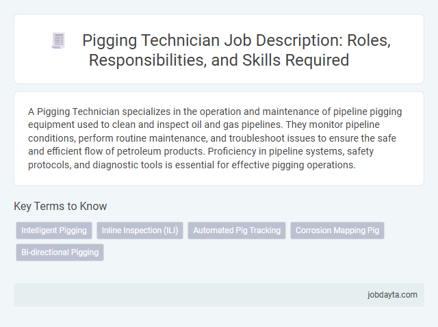 Pigging Technician Job Description: Roles, Responsibilities, and Skills Required