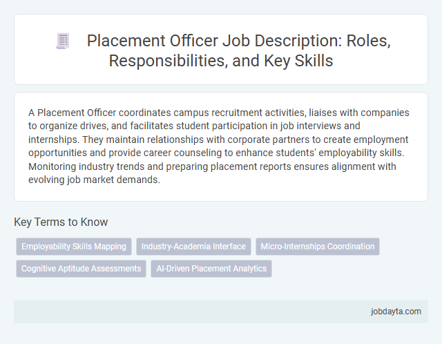 Placement Officer Job Description: Roles, Responsibilities, and Key Skills