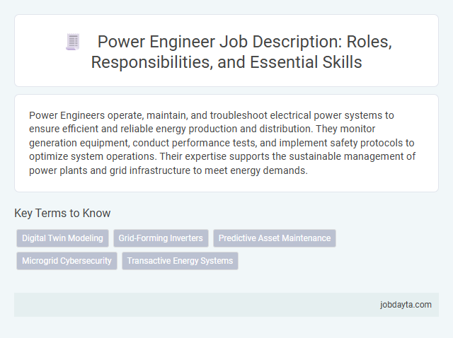 Power Engineer Job Description: Roles, Responsibilities, and Essential Skills