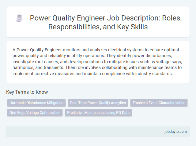Power Quality Engineer Job Description: Roles, Responsibilities, and Key Skills