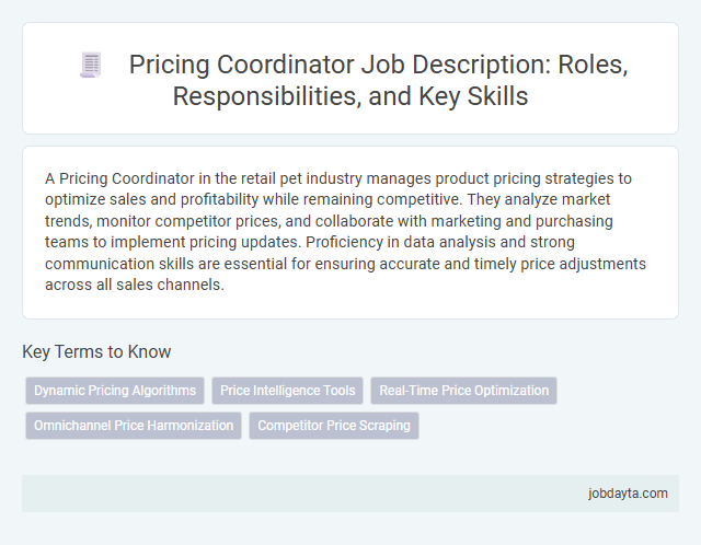 Pricing Coordinator Job Description: Roles, Responsibilities, and Key Skills