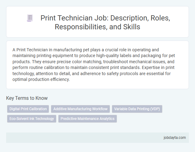 Print Technician Job: Description, Roles, Responsibilities, and Skills