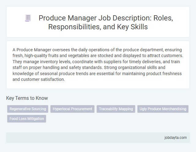 Produce Manager Job Description: Roles, Responsibilities, and Key Skills