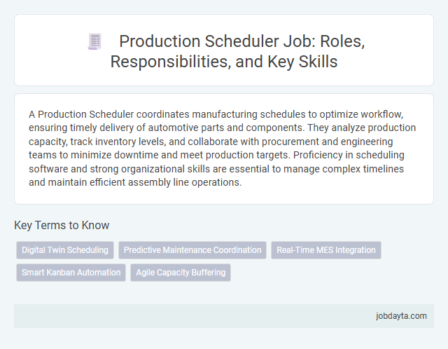 Production Scheduler Job: Roles, Responsibilities, and Key Skills
