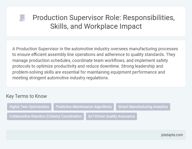 Production Supervisor Role: Responsibilities, Skills, and Workplace Impact