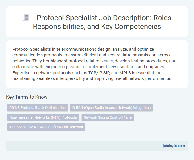 Protocol Specialist Job Description: Roles, Responsibilities, and Key Competencies