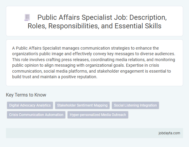 Public Affairs Specialist Job: Description, Roles, Responsibilities, and Essential Skills