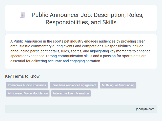 Public Announcer Job: Description, Roles, Responsibilities, and Skills