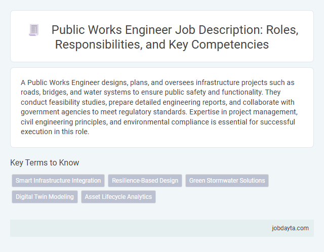 Public Works Engineer Job Description: Roles, Responsibilities, and Key Competencies