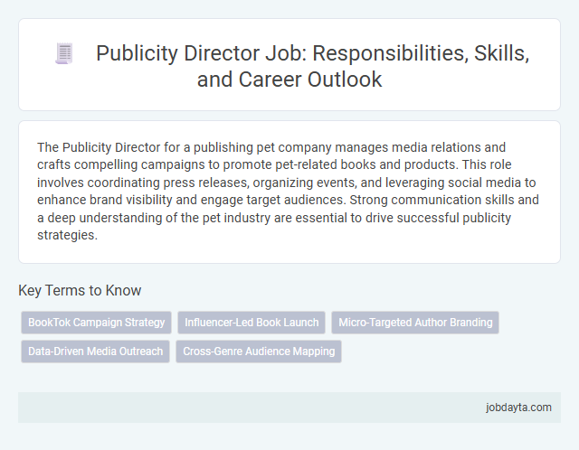 Publicity Director Job: Responsibilities, Skills, and Career Outlook