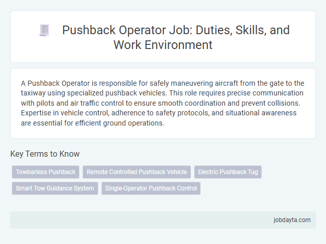 Pushback Operator Job: Duties, Skills, and Work Environment