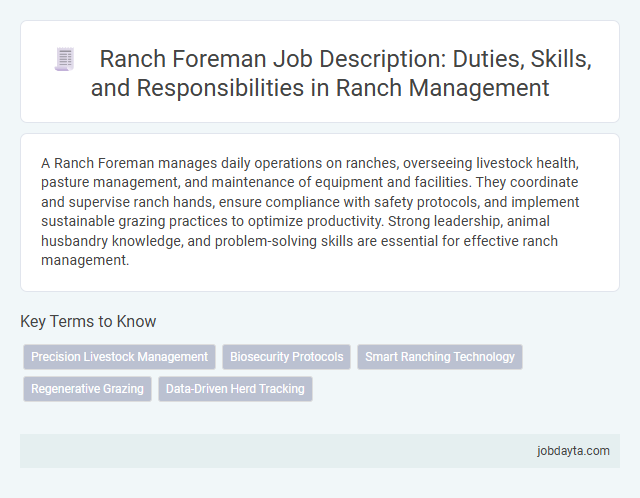 Ranch Foreman Job Description: Duties, Skills, and Responsibilities in Ranch Management
