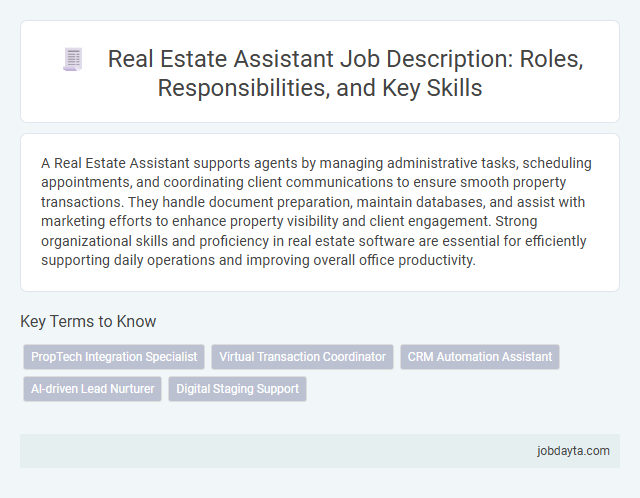 Real Estate Assistant Job Description: Roles, Responsibilities, and Key Skills