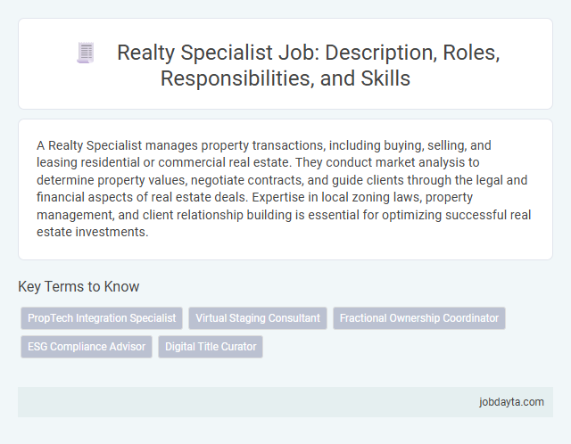 Realty Specialist Job: Description, Roles, Responsibilities, and Skills