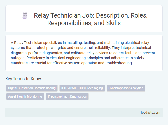Relay Technician Job: Description, Roles, Responsibilities, and Skills