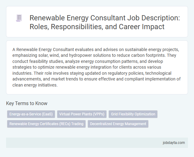 Renewable Energy Consultant Job Description: Roles, Responsibilities, and Career Impact