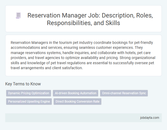 Reservation Manager Job: Description, Roles, Responsibilities, and Skills
