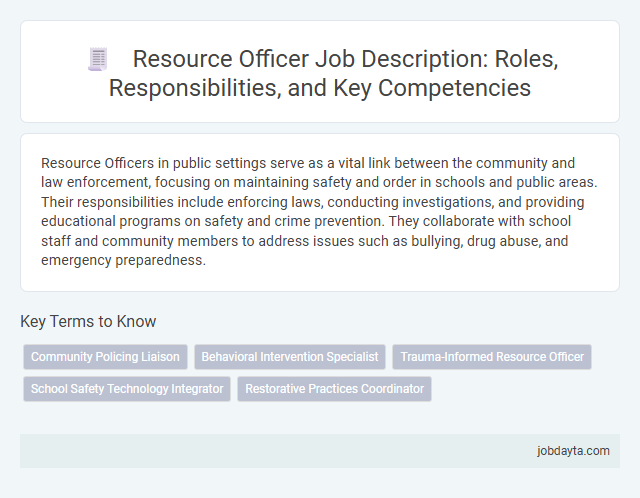 Resource Officer Job Description: Roles, Responsibilities, and Key Competencies