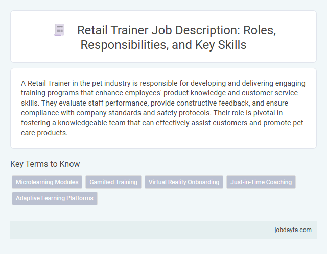 Retail Trainer Job Description: Roles, Responsibilities, and Key Skills