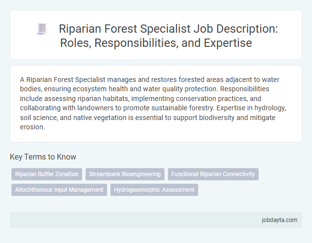 Riparian Forest Specialist Job Description: Roles, Responsibilities, and Expertise