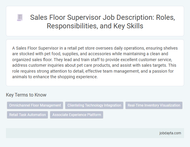 Sales Floor Supervisor Job Description: Roles, Responsibilities, and Key Skills