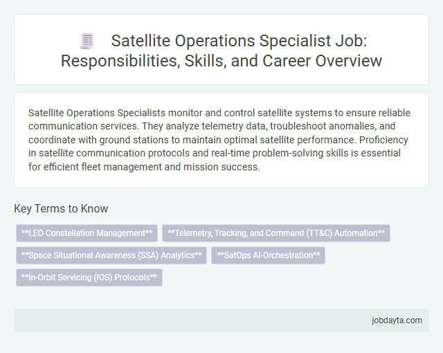 Satellite Operations Specialist Job: Responsibilities, Skills, and Career Overview