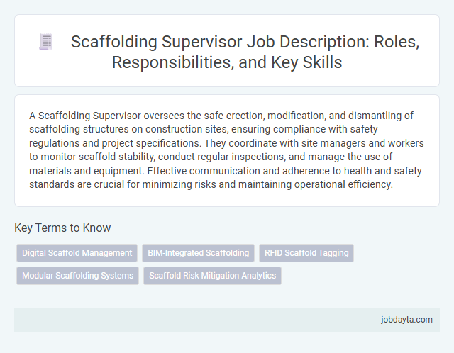 Scaffolding Supervisor Job Description: Roles, Responsibilities, and Key Skills