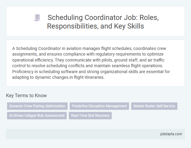 Scheduling Coordinator Job: Roles, Responsibilities, and Key Skills