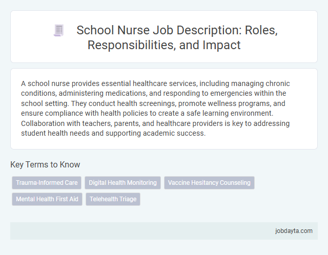 School Nurse Job Description: Roles, Responsibilities, and Impact