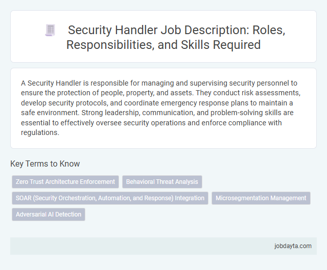Security Handler Job Description: Roles, Responsibilities, and Skills Required