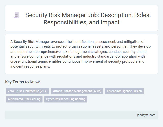 Security Risk Manager Job: Description, Roles, Responsibilities, and Impact