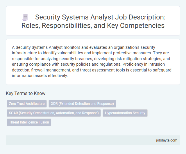 Security Systems Analyst Job Description: Roles, Responsibilities, and Key Competencies