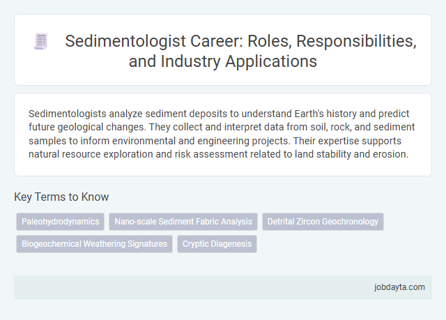 Sedimentologist Career: Roles, Responsibilities, and Industry Applications