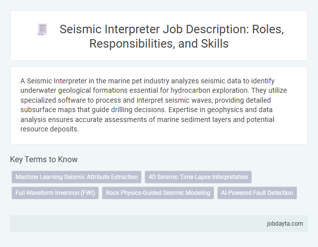 Seismic Interpreter Job Description: Roles, Responsibilities, and Skills
