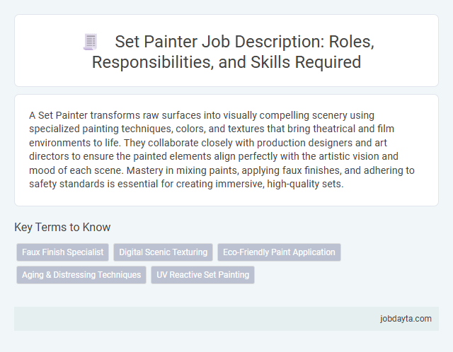 Set Painter Job Description: Roles, Responsibilities, and Skills Required