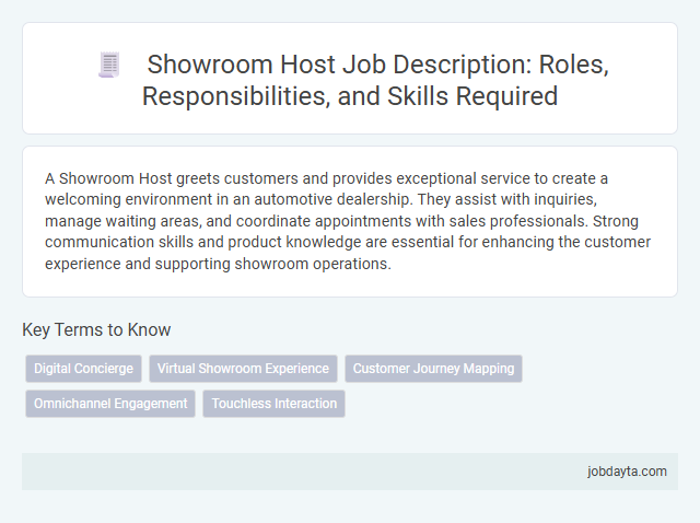 Showroom Host Job Description: Roles, Responsibilities, and Skills Required