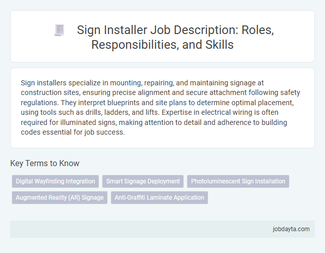 Sign Installer Job Description: Roles, Responsibilities, and Skills