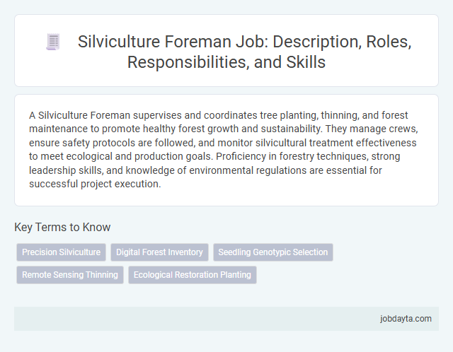 Silviculture Foreman Job: Description, Roles, Responsibilities, and Skills