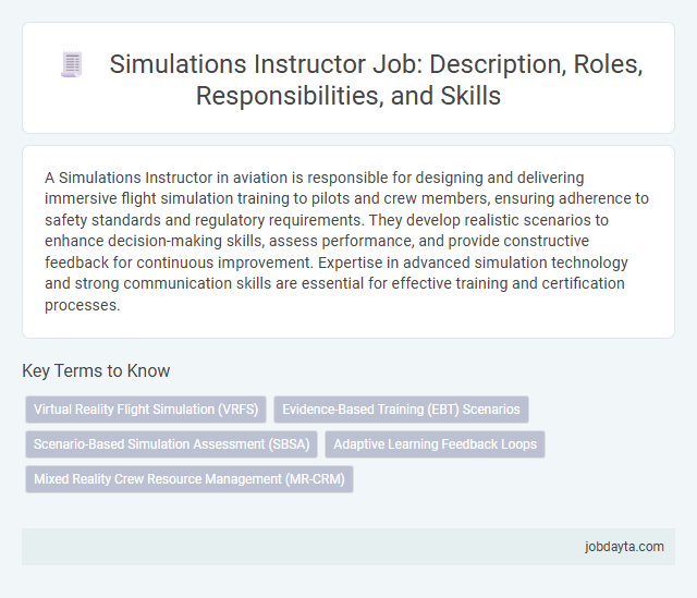 Simulations Instructor Job: Description, Roles, Responsibilities, and Skills