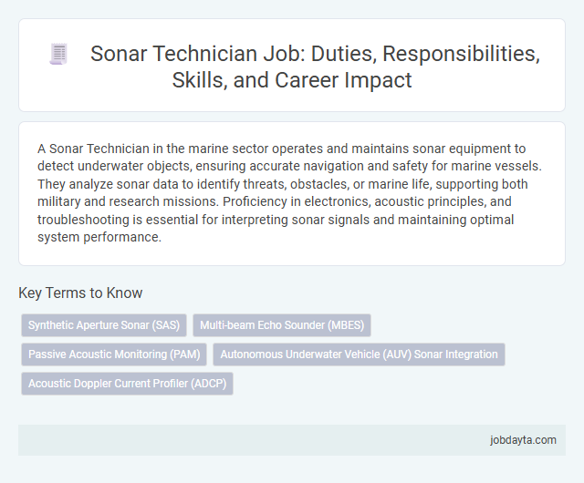 Sonar Technician Job: Duties, Responsibilities, Skills, and Career Impact