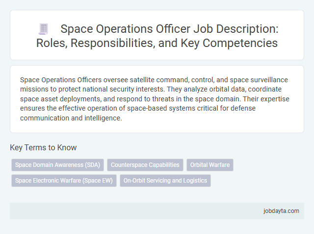 Space Operations Officer Job Description: Roles, Responsibilities, and Key Competencies