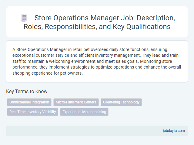 Store Operations Manager Job: Description, Roles, Responsibilities, and Key Qualifications