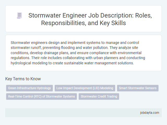 Stormwater Engineer Job Description: Roles, Responsibilities, and Key Skills
