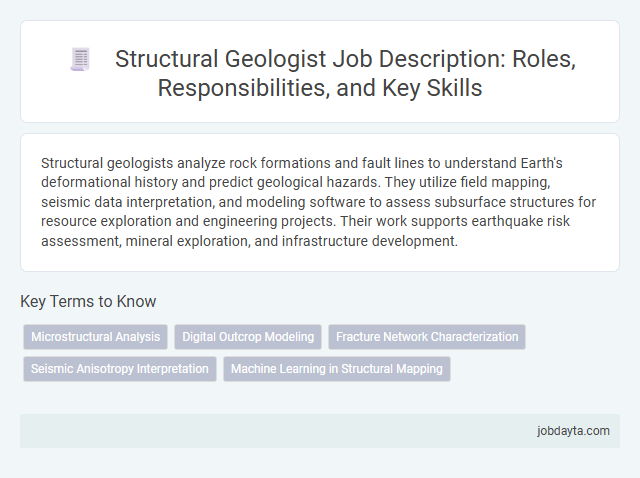 Structural Geologist Job Description: Roles, Responsibilities, and Key Skills