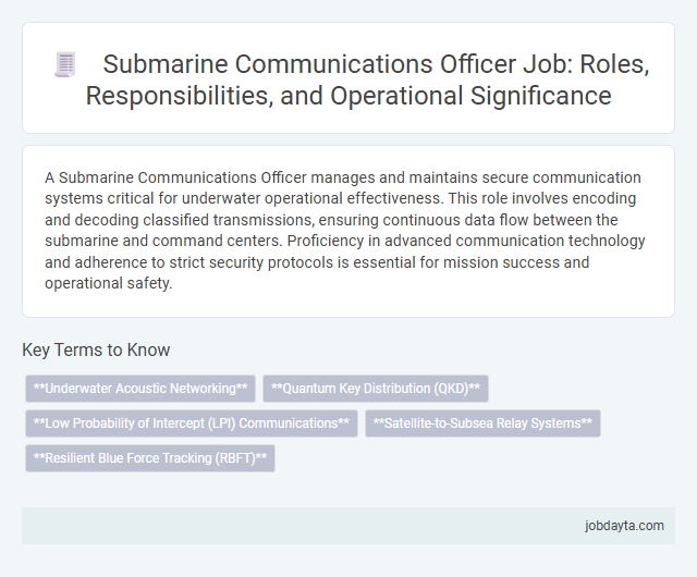 Submarine Communications Officer Job: Roles, Responsibilities, and Operational Significance