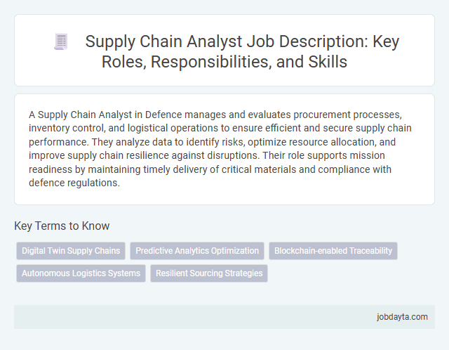 Supply Chain Analyst Job Description: Key Roles, Responsibilities, and Skills