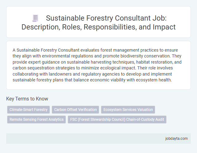 Sustainable Forestry Consultant Job: Description, Roles, Responsibilities, and Impact