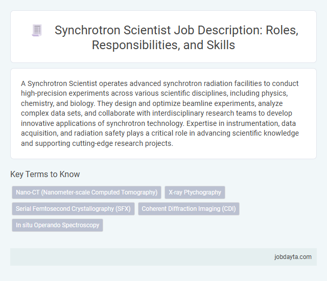 Synchrotron Scientist Job Description: Roles, Responsibilities, and Skills