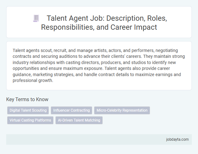 Talent Agent Job: Description, Roles, Responsibilities, and Career Impact