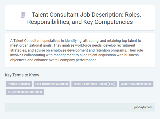 Talent Consultant Job Description: Roles, Responsibilities, and Key Competencies